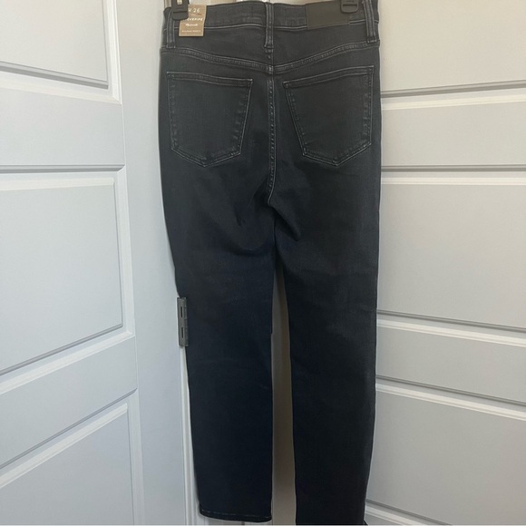 Madewell Stovepipe Cropped Jeans in Faded Black NWT Size 26 - Picture 2 of 4